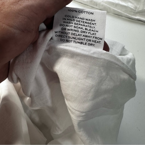 Rumer White Giselle Semi Sheer Cotton Jacquard Cut Out V-Neck Mini Dress NWT L - Picture 12 of 16